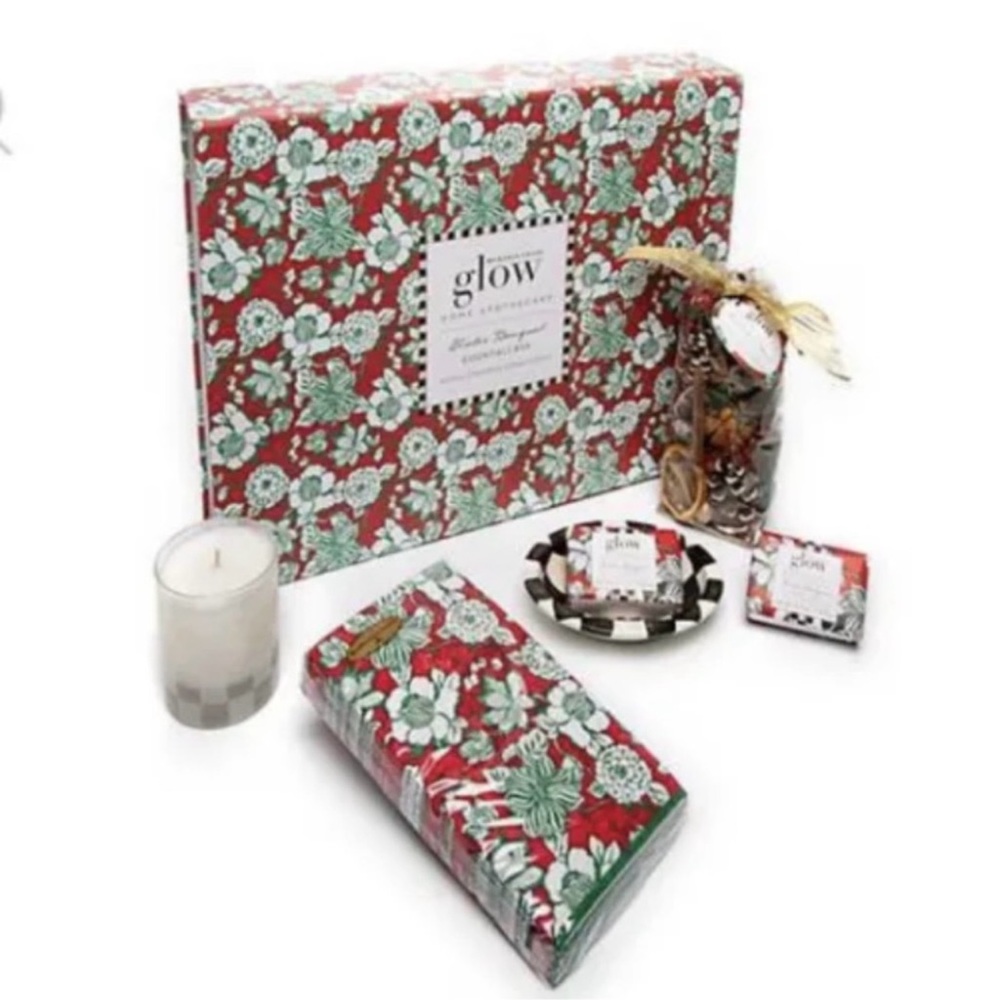 Mackenzie-Childs Winter Bouquet Essentials Gift Box with 6 items (complete).